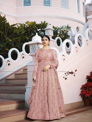 Pink embroidered silk salwar 1