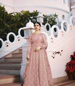 Pink embroidered silk salwar