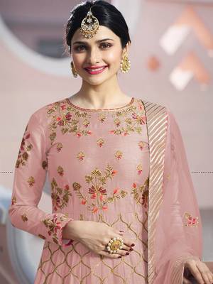 Pink embroidered silk salwar 2