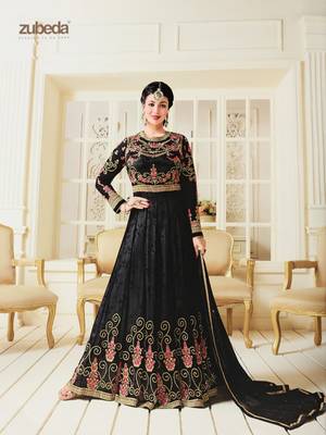 Black embroidered georgette salwar 1