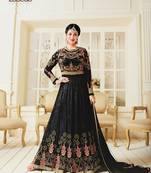 Black embroidered georgette salwar