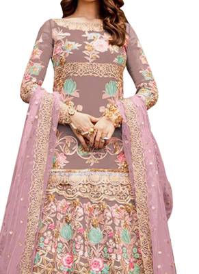 Multicolor Embroidered Net Salwar 2