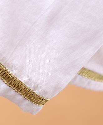Purple cotton silk shirt and mundu for boys 5