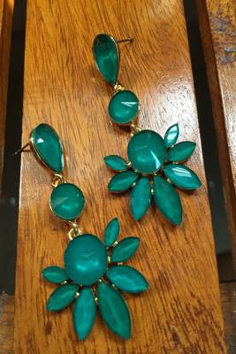 Blue crystal earrings 1