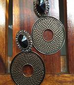 Black crystal earrings