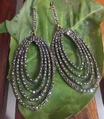 Black crystal earrings
