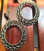 Black crystal earrings