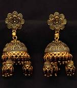 Maroon jhumkas