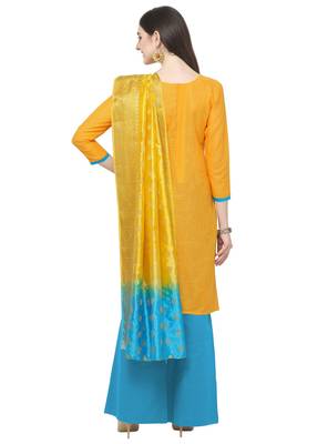 Yellow beads cotton salwar 3