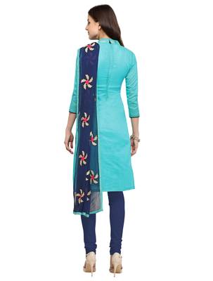 Sea-green jacquard banarasi silk salwar 3
