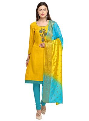 Yellow beads cotton salwar 1