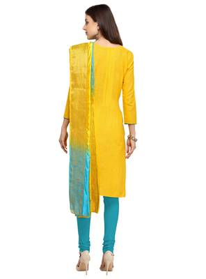 Yellow beads cotton salwar 3
