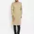 Beige woven pure cotton kurta-pajama