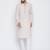 Beige woven pure cotton kurta-pajama