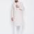 Beige woven pure cotton kurta-pajama