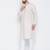 Beige woven pure cotton kurta-pajama