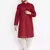 Maroon woven pure cotton kurta-pajama