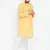 Yellow woven pure cotton kurta-pajama