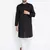Black woven pure cotton kurta-pajama