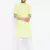 Yellow woven pure cotton kurta-pajama