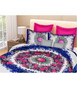 multicolor jaipuri Printed Double Bedsheet With Two pillow Covers (90*100)
