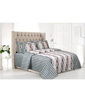 multicolor jaipuri Printed Double Bedsheet With Two pillow Covers (93*108) 1