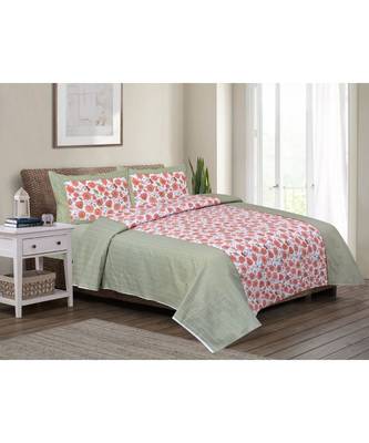 multicolor jaipuri Printed Double Bedsheet With Two pillow Covers (93*108) 1