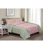 multicolor jaipuri Printed Double Bedsheet With Two pillow Covers (93*108)