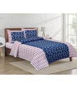 multicolor jaipuri Printed Double Bedsheet With Two pillow Covers (93*108)