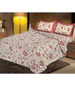 multicolor jaipuri Printed Double Bedsheet With Two pillow Covers (100*108)