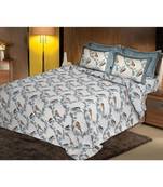 multicolor jaipuri Printed Double Bedsheet With Two pillow Covers (100*108)