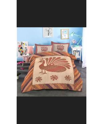 multicolor jaipuri Printed  heavy Double Bedsheet With Two pillow Covers (100*108) 1