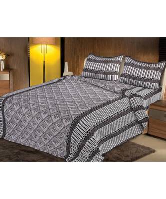 multicolor jaipuri Printed  heavy king size Double Bedsheet With Two pillow Covers 1