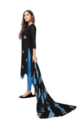Black Embroidered Art Silk Salwar 2