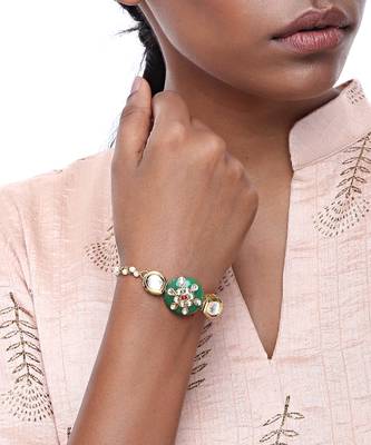 Kundan And Stone Bracelet 1