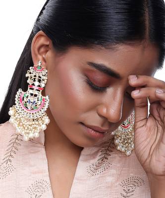 Long Kundan Earrings 2