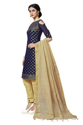 Blue Woven Banarasi Silk Salwar 2