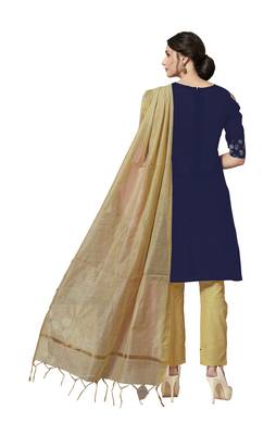 Blue Woven Banarasi Silk Salwar 4