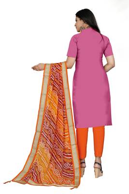 Pink Embroidered Faux Cotton Salwar 3