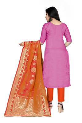 Pink Woven Banarasi Salwar 3