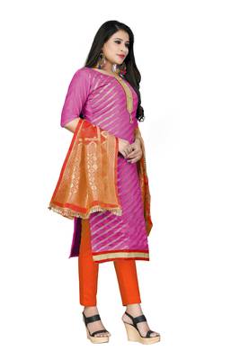 Pink Woven Banarasi Salwar 4