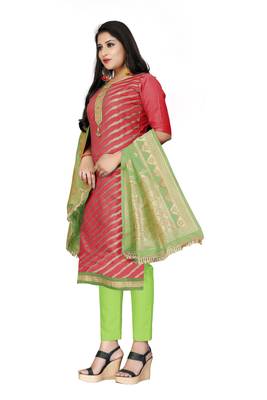 Pink Woven Banarasi Salwar 2