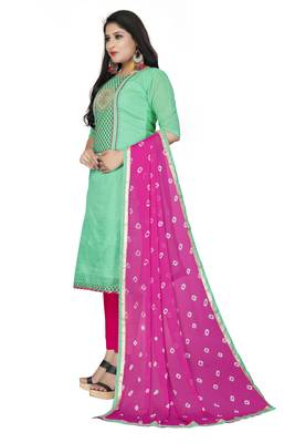 Sea-Green Gota Faux Cotton Salwar 2