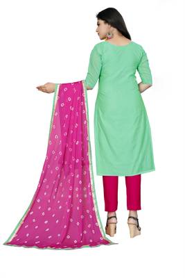 Sea-Green Gota Faux Cotton Salwar 3