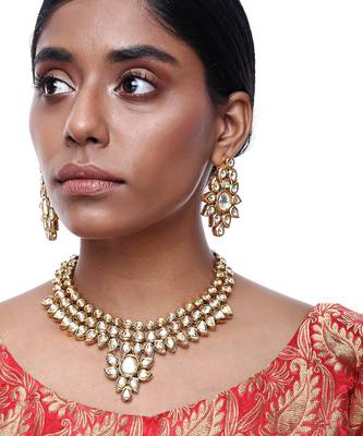 Kundan Neckpiece & Earrings Set 1