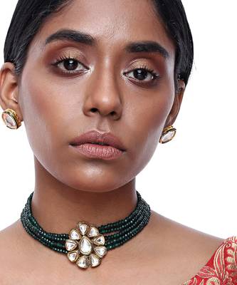 Kundan And Stone Choker With Studs 1