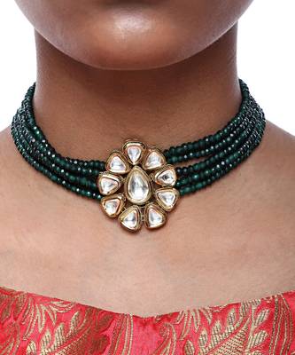 Kundan And Stone Choker With Studs 2
