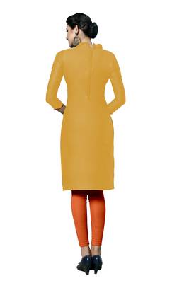 Yellow Embroidered Faux Cotton Salwar 3