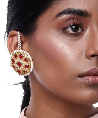 Kundan Oversized Studs 1