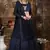Blue Embroidered Georgette Semi Stitched Lehenga Choli